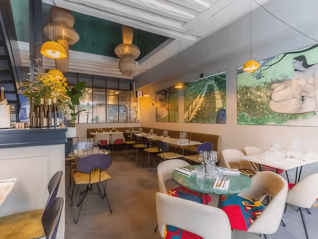 Salle du restaurant Baillotte à Saint-Germain-des-Prés.